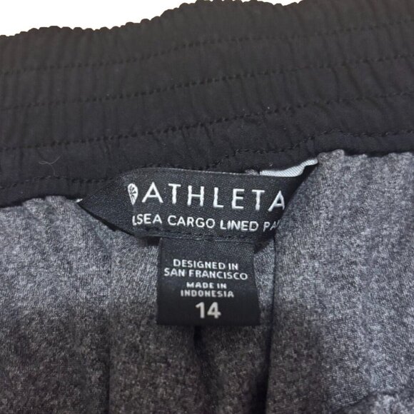 ATHLETA Chelsea Cargo Lined Pant Black Travel Commute Women's Size 14 - Picture 4 of 6
